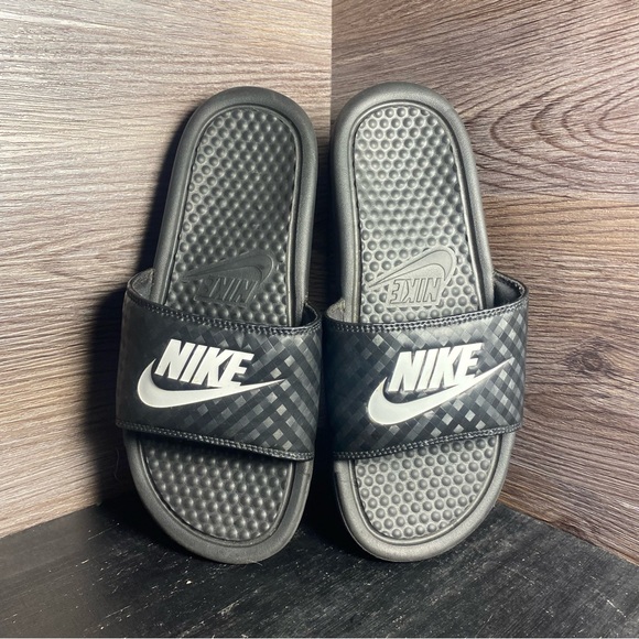 Nike Shoes - Nike slide sandals checkerboard black